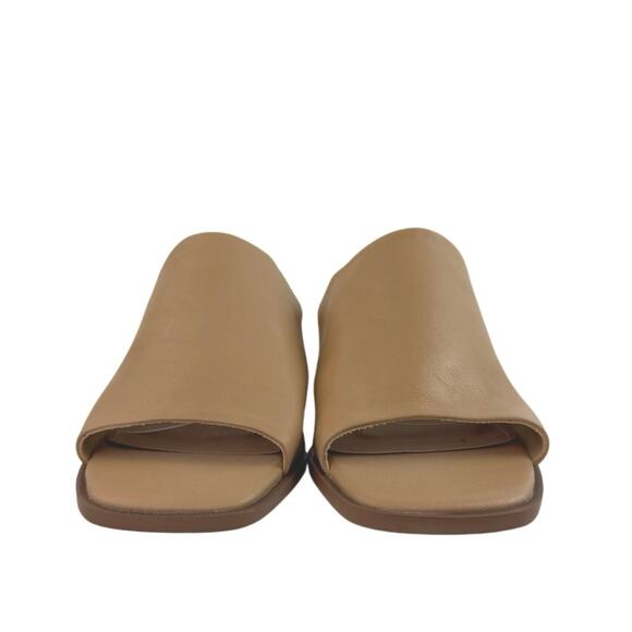 NEW Joie Olympia Tan Beige Block Heel Open Toe Slip On Slide Mule Sandals Sz 10 - Picture 2 of 8